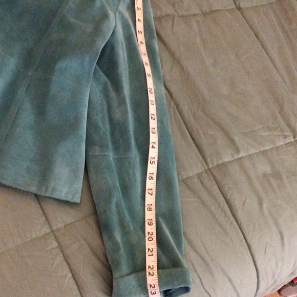 Anne Klein Blue Suede jacket-Size L - Picture 10 of 10